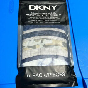 NWT DKNY Reusable Face Masks 5 Pack